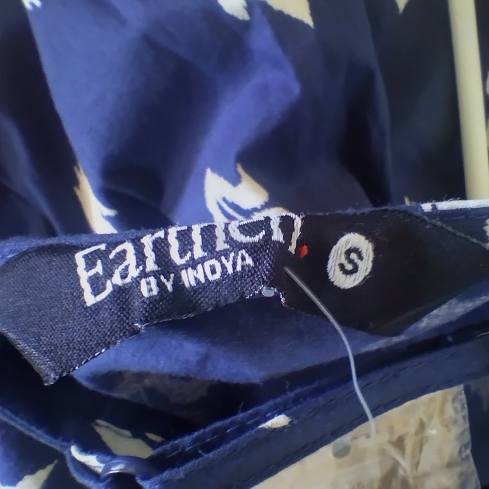 EARTHEN by INDYA Blue Button Dress size S NWT - Picture 8 of 9